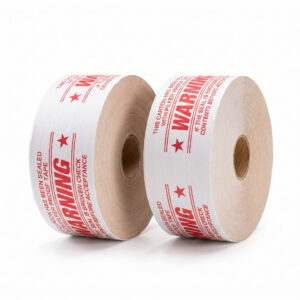 WARNING Printed Reinforced Water-Activated Tape